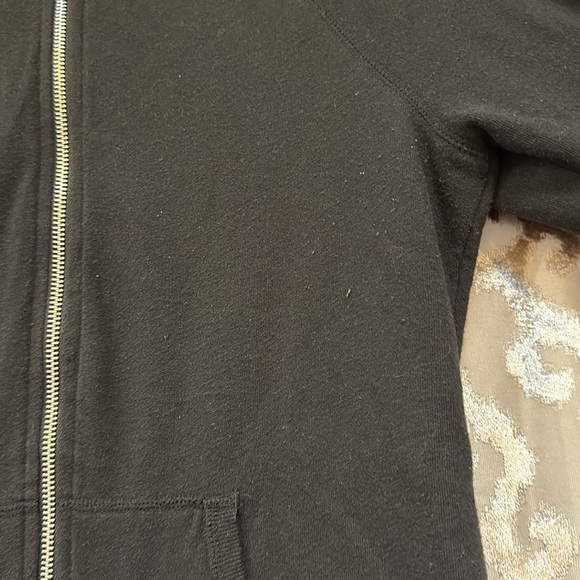 Victoria’s Secret Black Bling Love Angel Tunic Hooded Sweater Size Medium - Picture 8 of 9